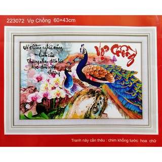 Tranh thêu chữ thập Vợ chồng 223072