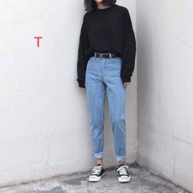 Quần bagy jeans trơn TT12
