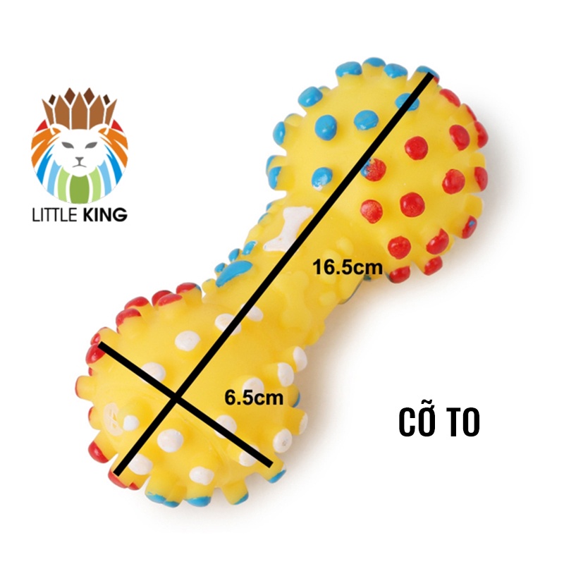 Xương gặm đồ chơi cho chó, xương gai chút chít nhiều màu Little King pet shop