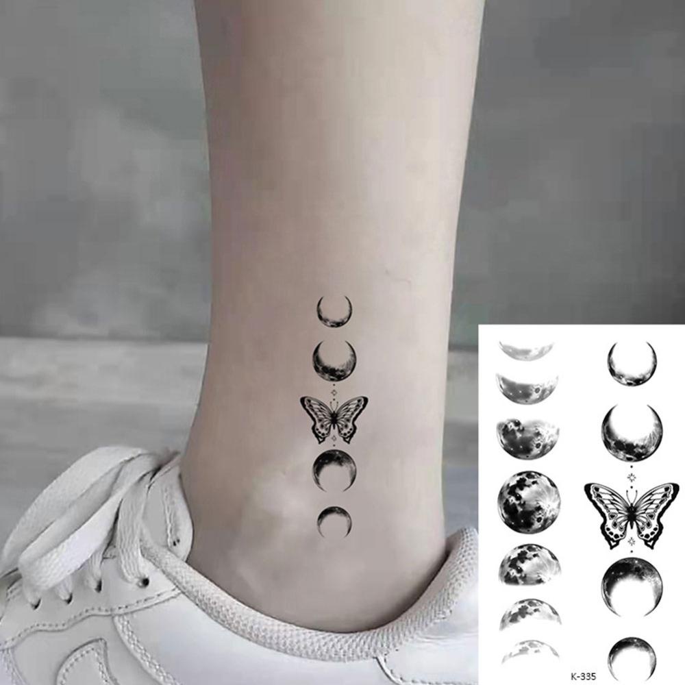 Sticker Dán Hình Xăm Tạm Thời Họa Tiết Động Vật Trắng Đen Chống Thấm Nước Lâu Trôi P3V6