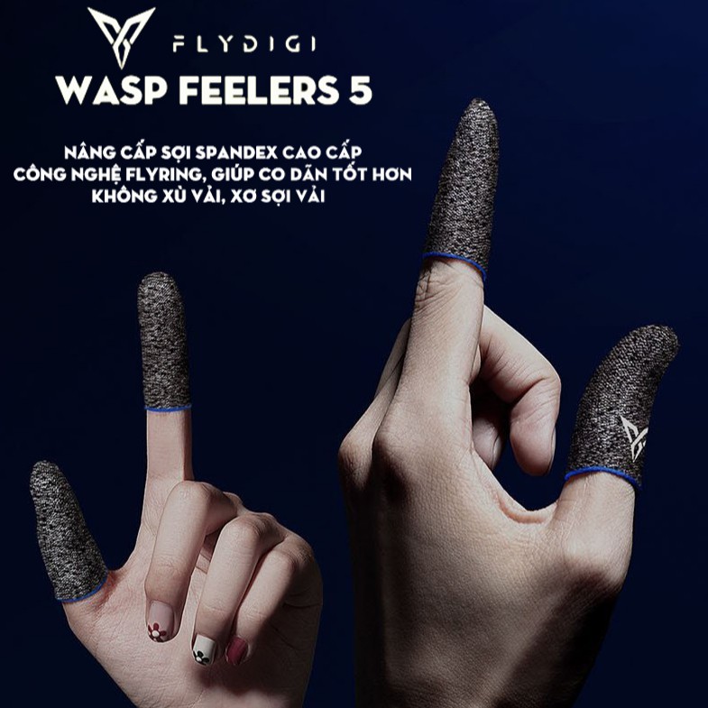 Flydigi Wasp Feelers 5 | Găng tay chơi game PUBG, Liên quân, chống mồ hôi, cực nhạy, co giãn cực tốt