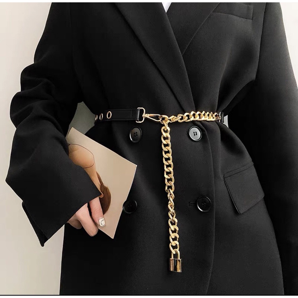 Đai váy nữ da sang chảnh Dây đai nịt váy áo khoác kiểu Hàn Quốc tiểu thư nịt áo khoác blazer vest dạ