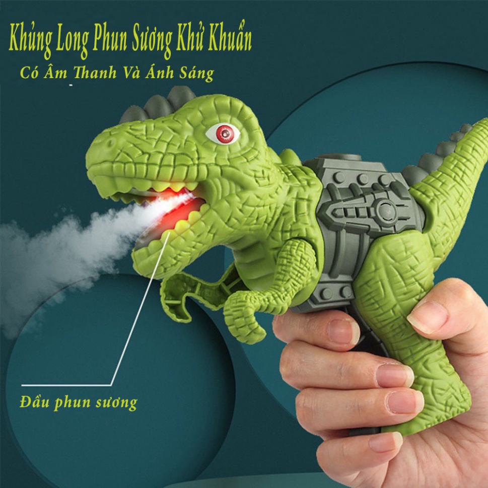 Khủng Long T-Rex Phun Khử Khuẩn , Đồ Chơi Khủng Long Phun Sương Có Đèn Có Nhạc, Đồ Chơi Hot Trend