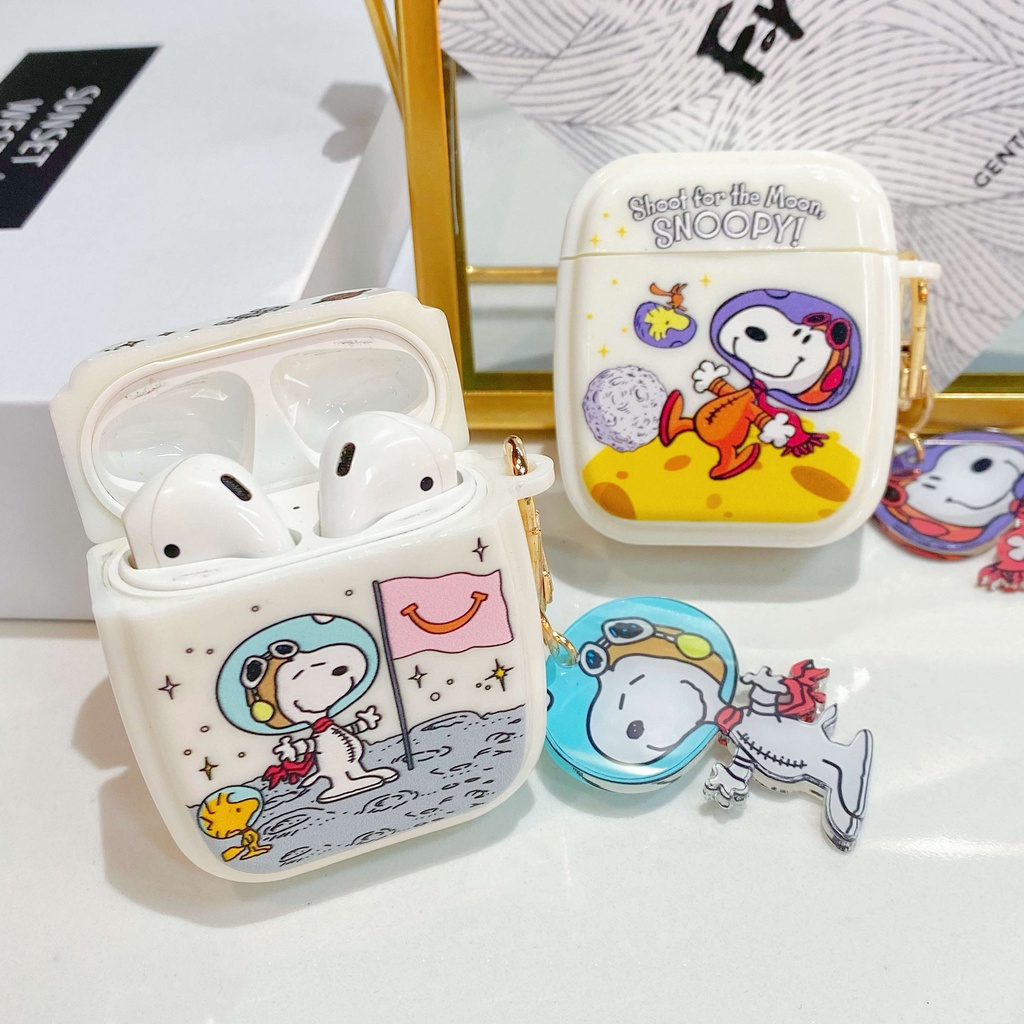Vỏ Bảo Vệ Hộp Sạc Tai Nghe Airpods 3 Pro 2 3 Họa Tiết Hoạt Hình Snoopy Hành Tinh Snoopy Dễ Thương Ốp