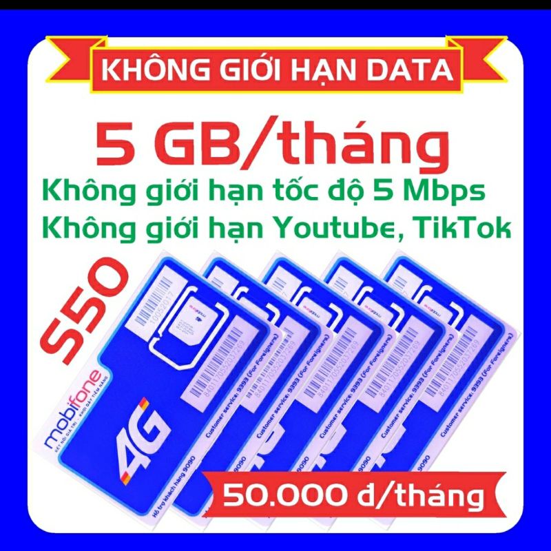 Siêu sim thả ga chỉ 50K/Tháng