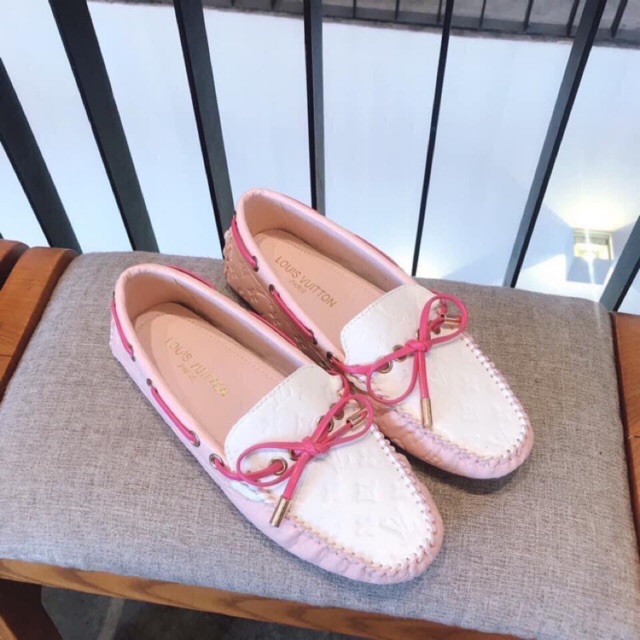 M682038 Giày moka nữ trắng hồng | BigBuy360 - bigbuy360.vn