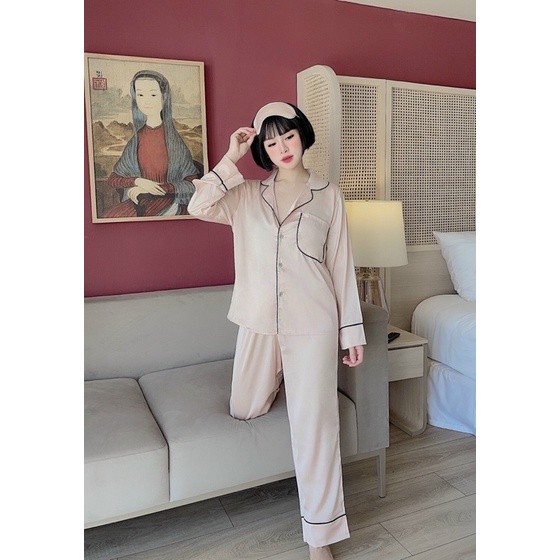 Bộ lụa pizama tiểu thư | BigBuy360 - bigbuy360.vn
