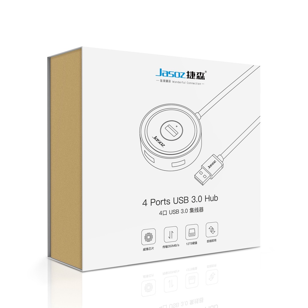 HUB 4 cổng USB 3.0 JASOZ F110 - Hàng chính hãng - Bảo hành 18 tháng.