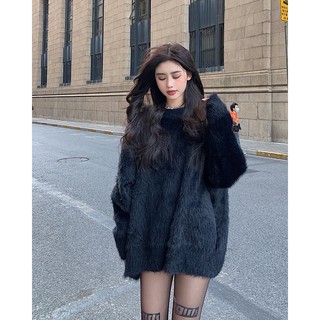 ÁO LEN LÔNG THỎ MÀU ĐEN (kèm ảnh thật)