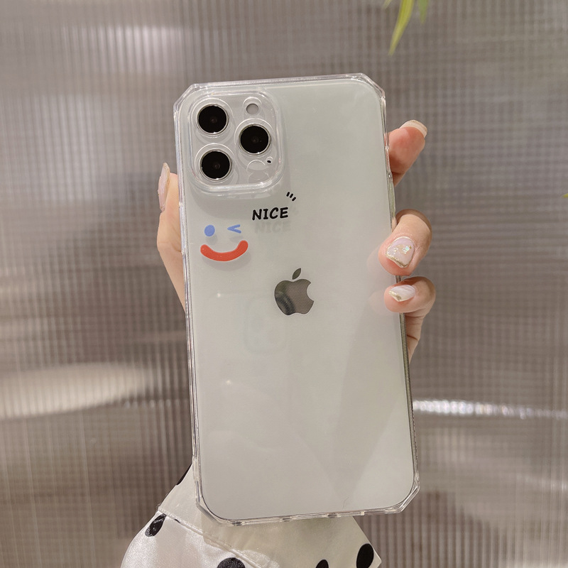 Ốp điện thoại TPU họa tiết mặt cười cho iPhone 11 Pro Max X Xr Xs Max 7 8 Plus Se 2020 12 pro max 12 mini 13 pro max 13 mini