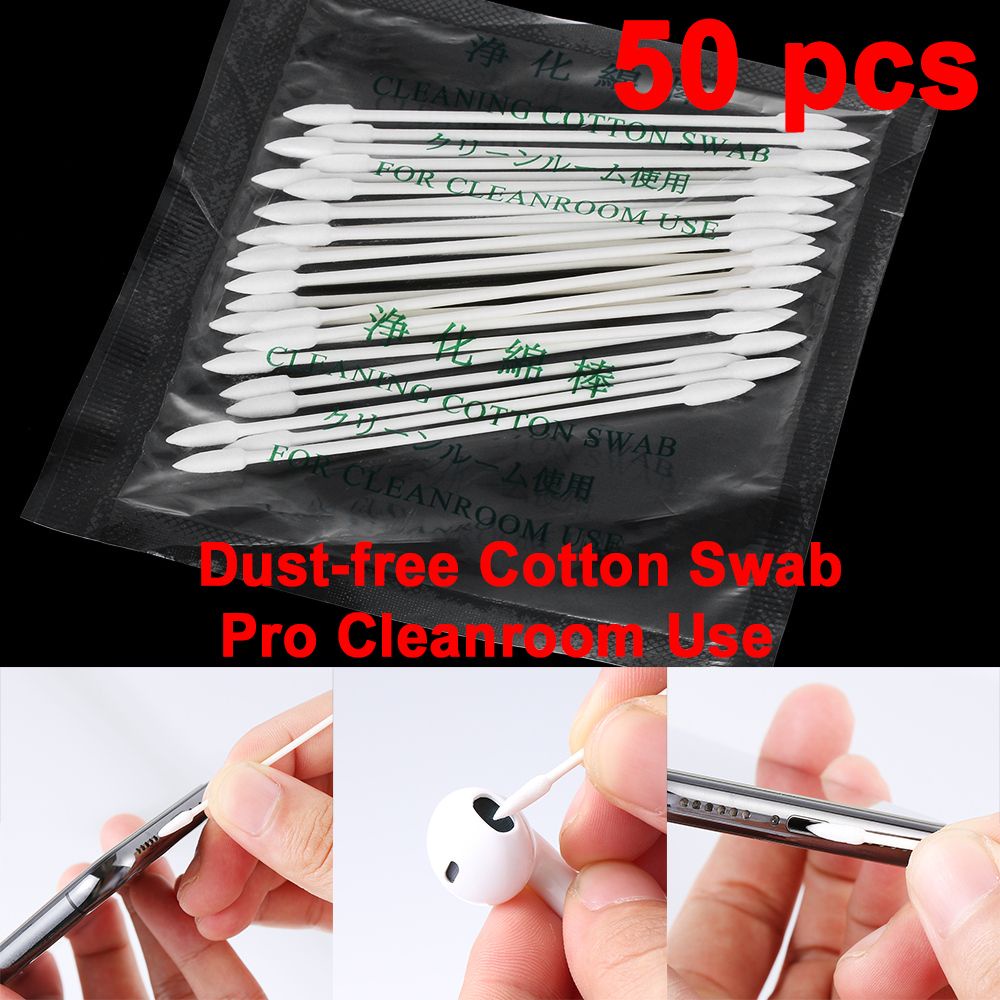 Set 50 Tăm Bông Dùng Một Lần Có Cổng Sạc Điện Thoại Tai Nghe Airpods