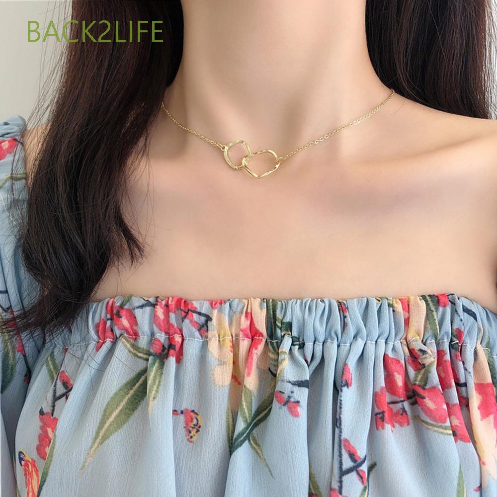 Vòng cổ choker thiết kế kiểu dáng hình học đơn giản thời trang cho nữ