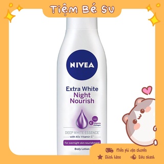 [Chai 250ml] Sữa dưỡng thể giúp săn da, dưỡng trắng NIVEA ban đêm