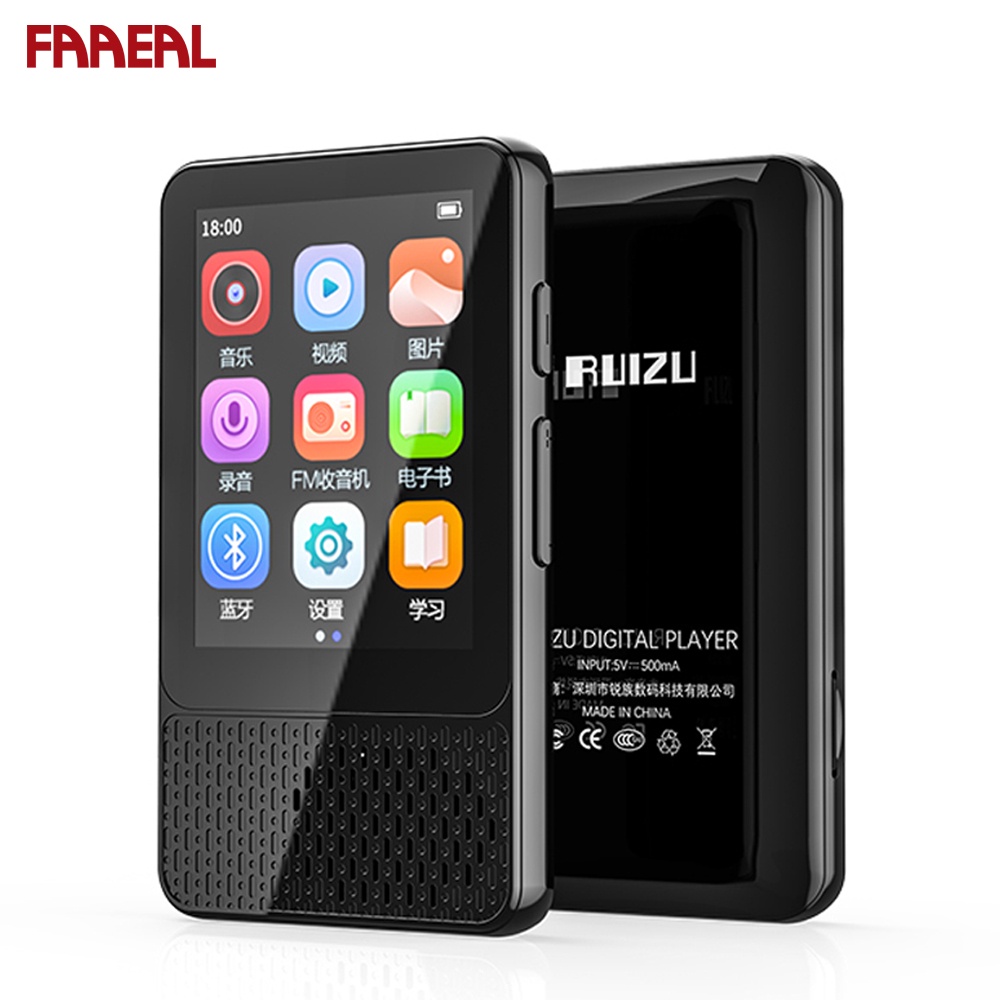 Máy Nghe Nhạc MP3 MP4 FAAEAL RUIZU M18 Bluetooth Màn Hình Cảm Ứng 2.4Inch Tích Hợp Loa / Máy Ghi Âm / Video / Đài FM