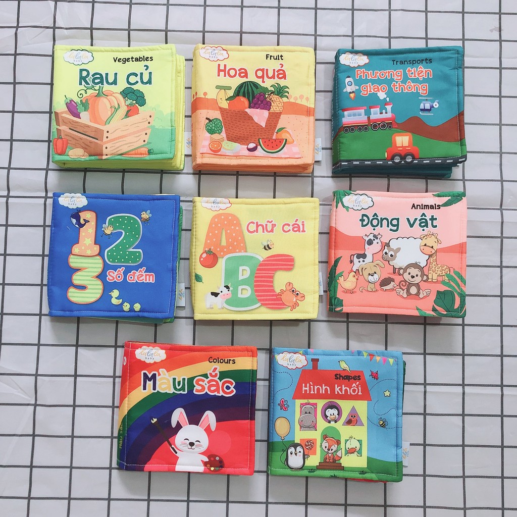Sách vải cho bé sơ sinh 6 tháng 1 tuổi 2 tuổi Lalala Baby SV001