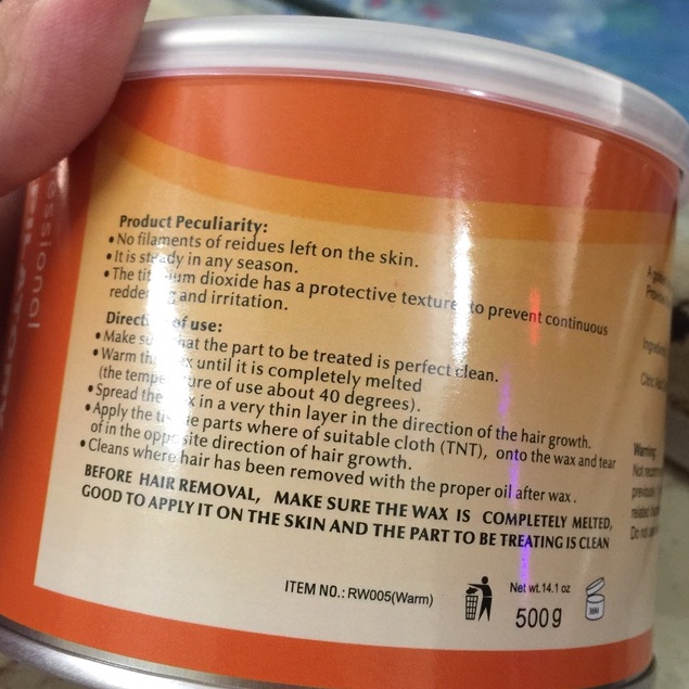 &quot; Hàng chất lượng &quot; Hủ mật ông 500 gram PROFRESSIONAL DEPILATORY dùng để wax lông.