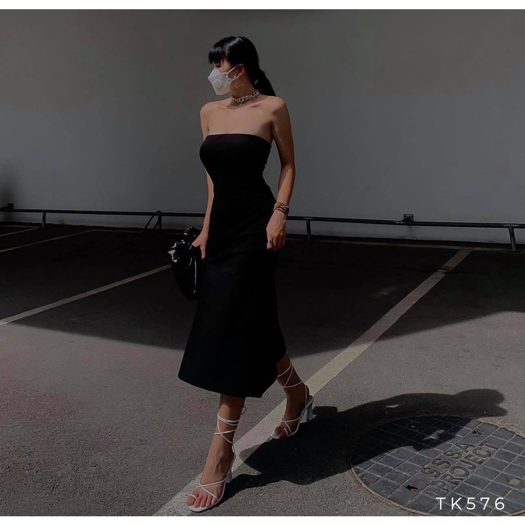 Đầm thun dáng ôm dài cúp ngực đuôi cá Emilyshop ulzzang