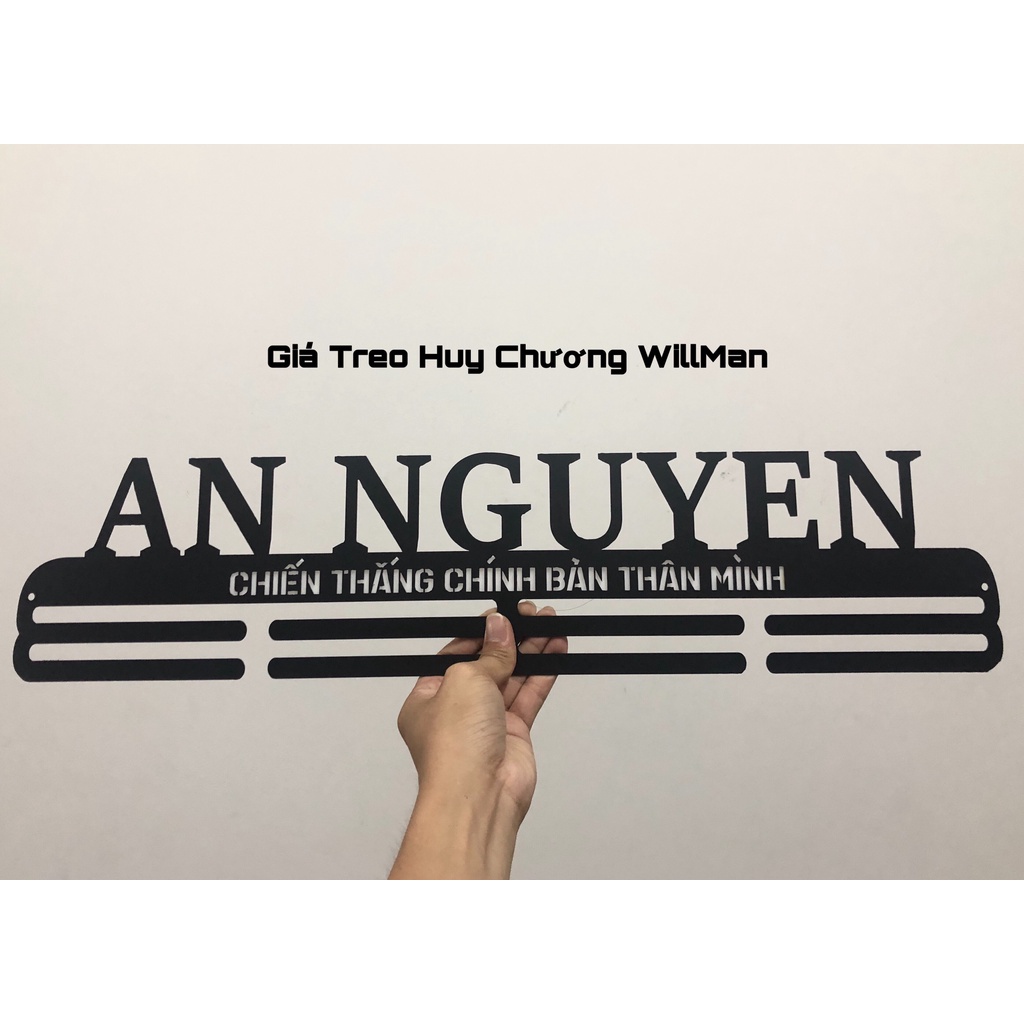 Giá treo huy chương chạy bộ nam - leo núi - Sắt sơn tĩnh điện