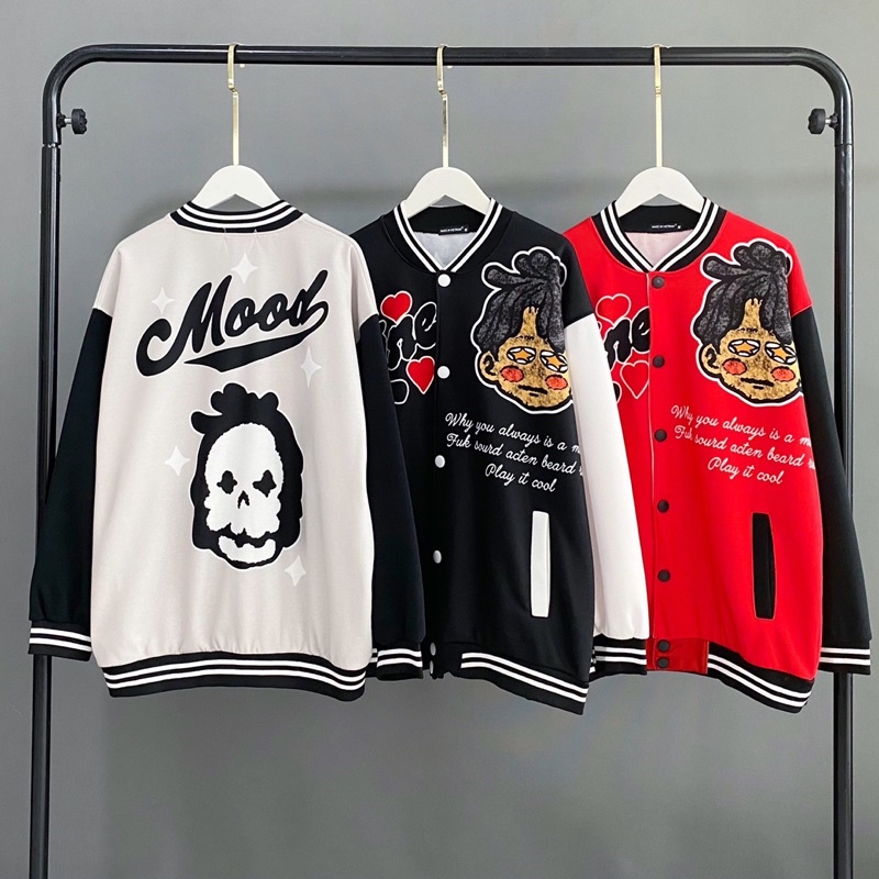 Áo khoác bomber nam nữ in hình unisex full 2 mặt