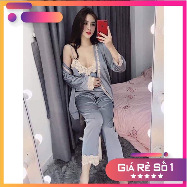 Bộ ngủ SX265 có kèm khoác ngoài -CAMLUU99