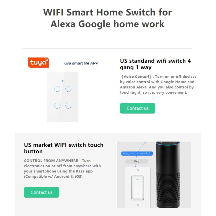 Công Tắc Wifi Mặt Kính Cảm Ứng 4 Nút Chữ Nhật TUYA Smartlife tích hợp sóng RF 433