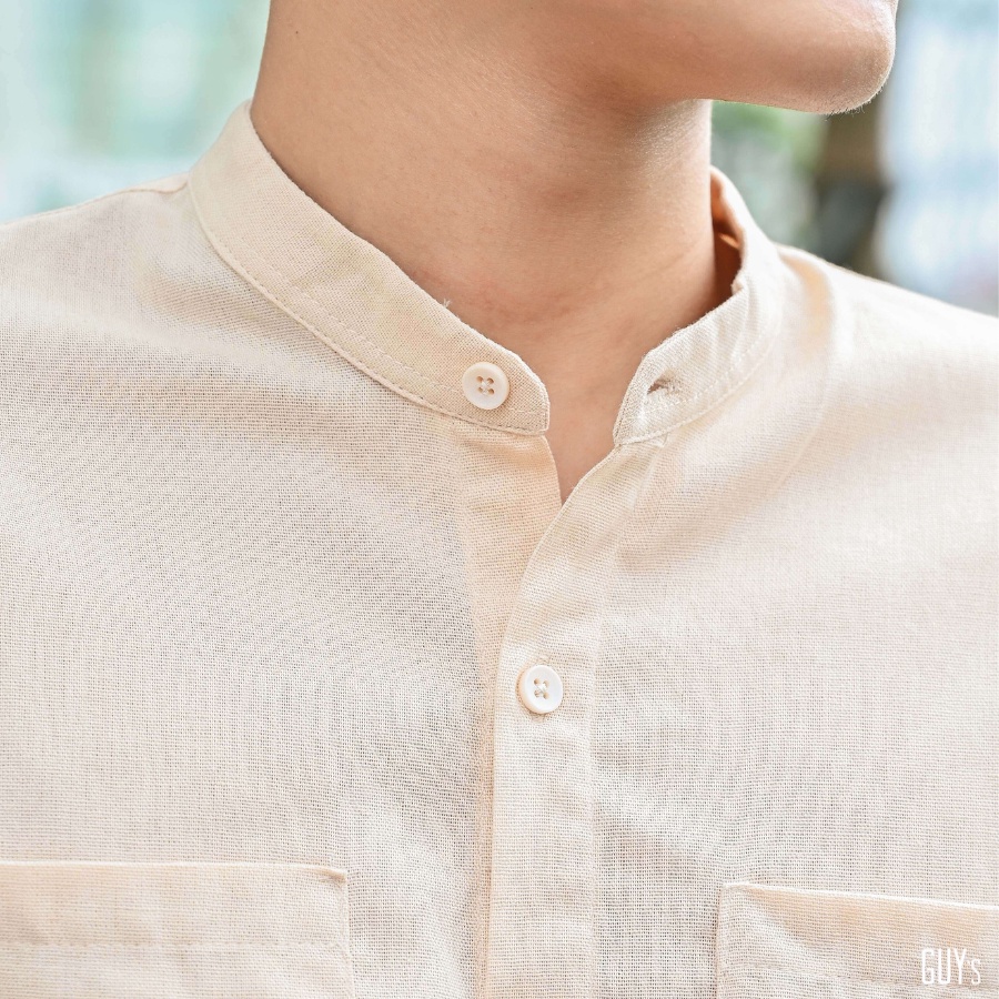 [HÀNG THIẾT KẾ] Áo sơ mi đũi dài tay cổ trụ Hey i just met you GUY's Closet, Cổ trụ, Nhiều màu