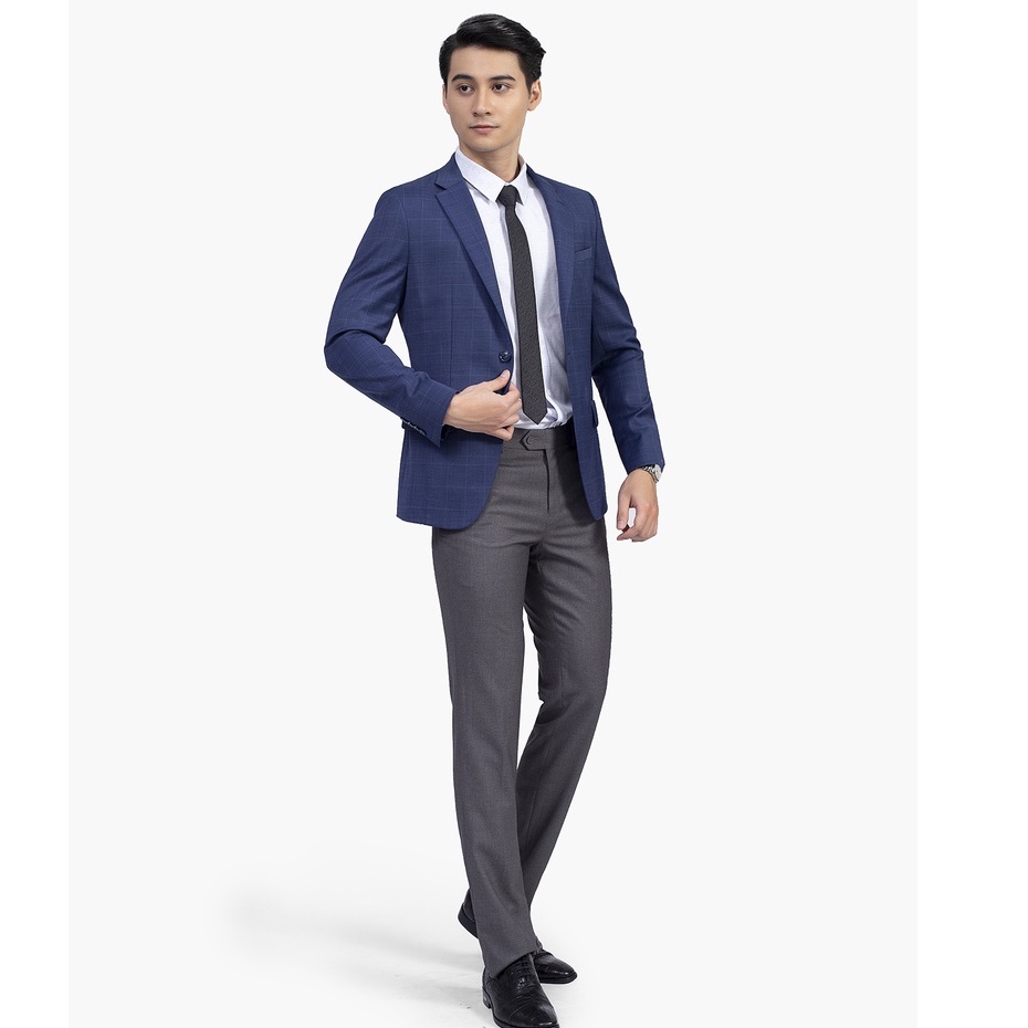 Áo blazer ARISTINO dáng suông nhẹ thoải mái, chất liệu cao cấp, họa tiết kẻ caro lịch thiệp sang trọng - ABZ00501