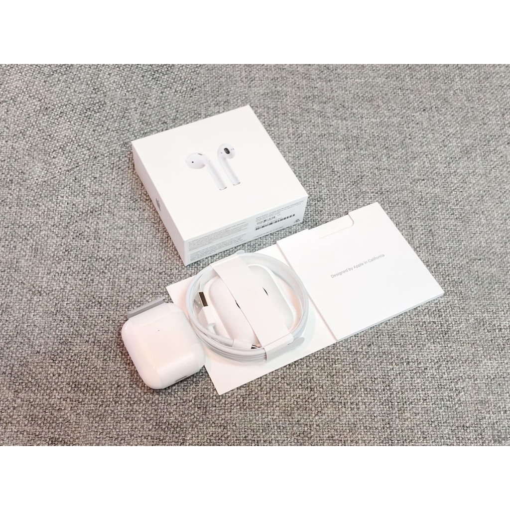 Tai nghe Bluetooth airpod 2 cảm biến nhanh nhạy định vị đổi tên chất lượng âm thanh trầm nghe cực phê