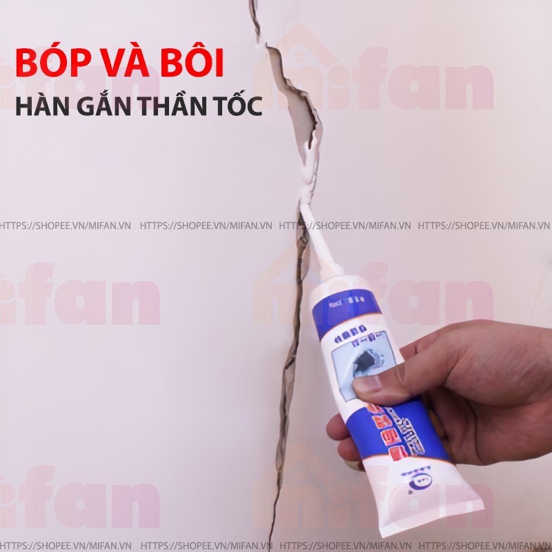 Keo chống thấm vá vết nứt tường đa năng cực bền- Keo trám tường thông minh cao cấp TADACA