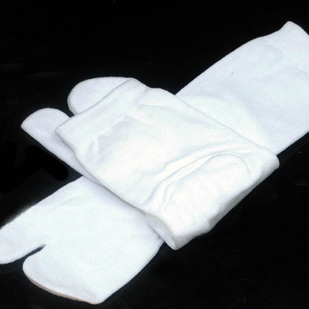 Vớ Cotton Xỏ Ngón Màu Trắng Phong Cách Kimono Nhật Bản Cho Nam Nữ