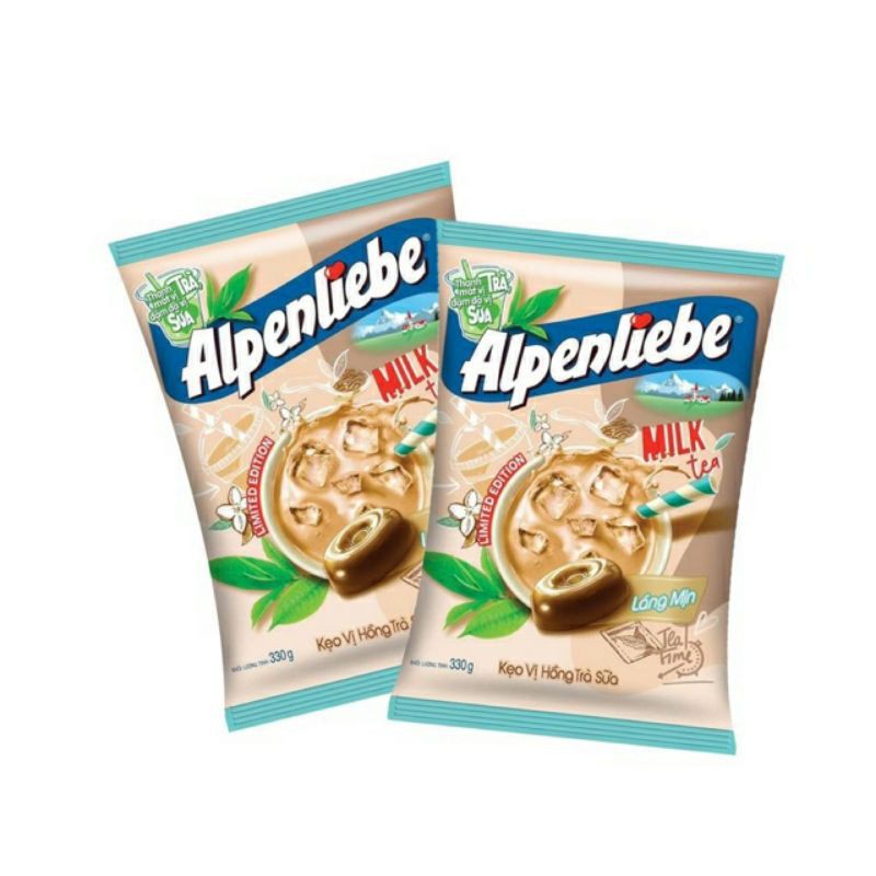 kẹo alpenliebe vị hồng trà sữa gói 330g