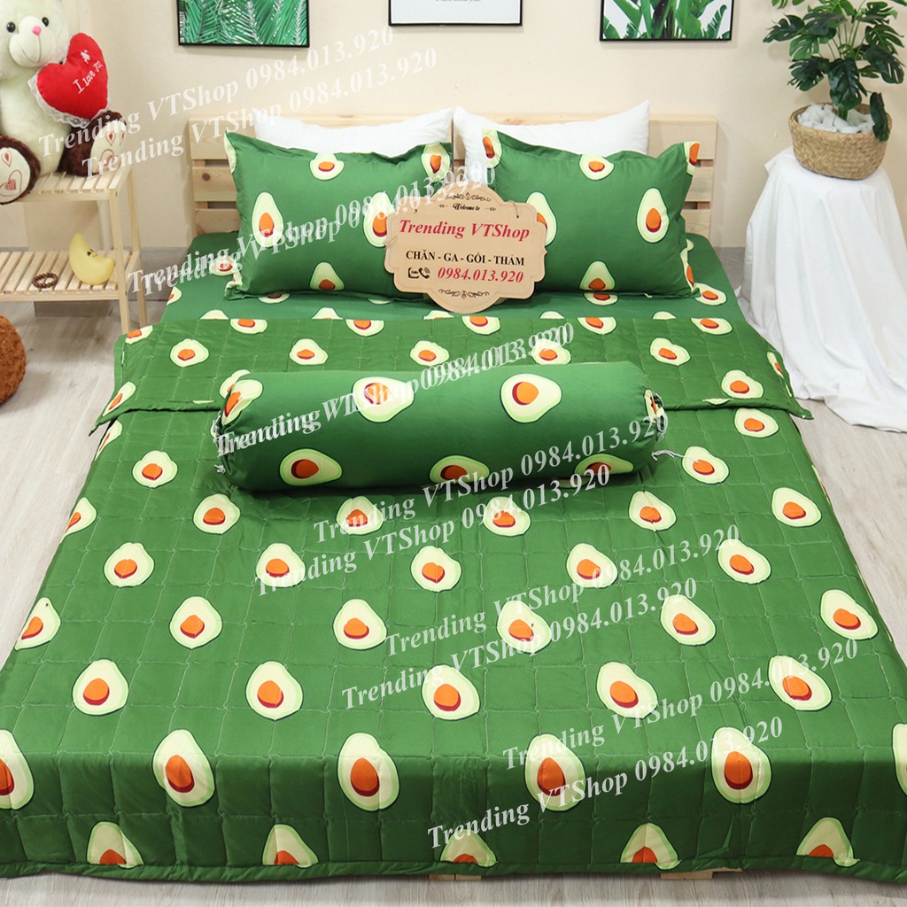 [Giá hủy diệt] Bộ 5 món chăn hè ga gối chất liệu Poly Cotton  không bai xù, mẫu mã đa dạng | BigBuy360 - bigbuy360.vn