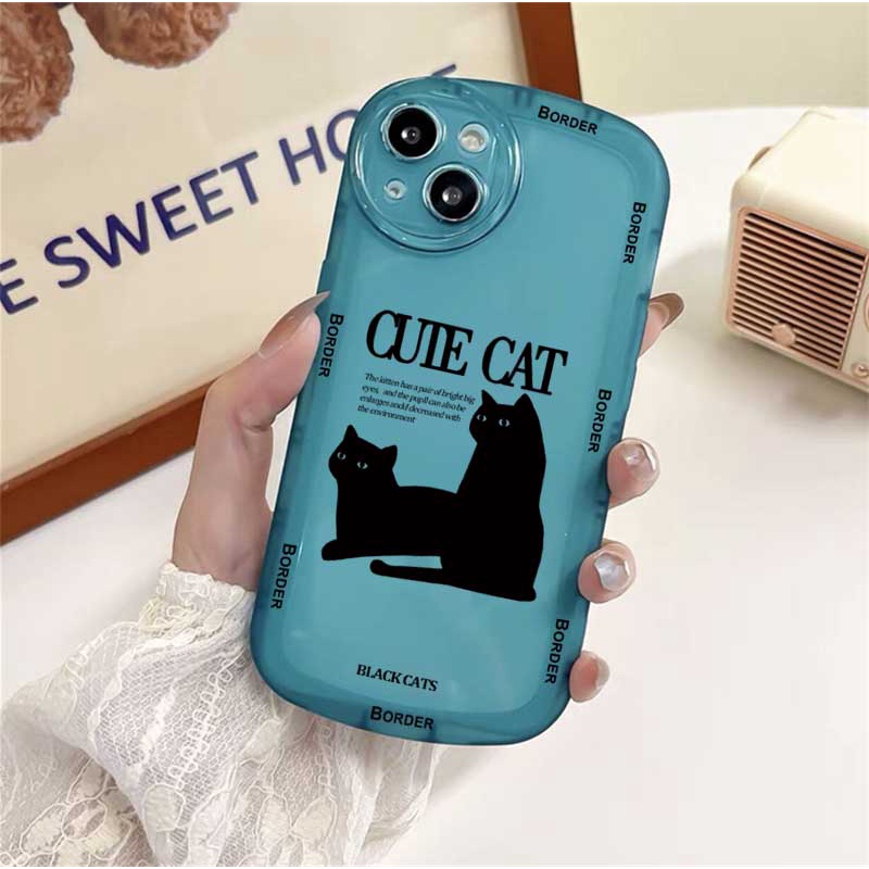 Ốp Điện Thoại Hình Mèo Đen Cho Realme 10 C33 C35 C21Y C25Y 5 5i 6i C3 RealmeC11 C11 2021 C25 C15 C12 C2 Realme Narzo 50A Prime
