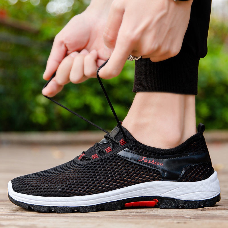 Giày Thể Thao Lưới Thoáng Khí Phong Cách Hàn Quốc Dễ Phối Đồ Thời Trang Xuân Hè Mới Cho Nam