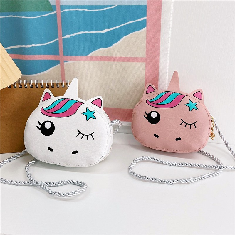 Túi Đeo Chéo Mini Họa Tiết Hoạt Hình Dễ Thương Cho Bé Gái