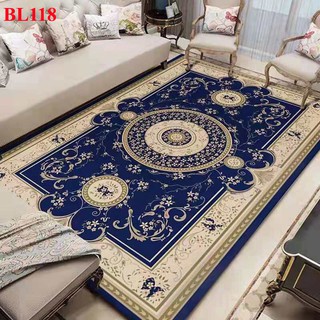 Thảm trải sàn Sofa trang trí phòng khách Bali in 3D Nhung nỉ lì cao cấp BL118