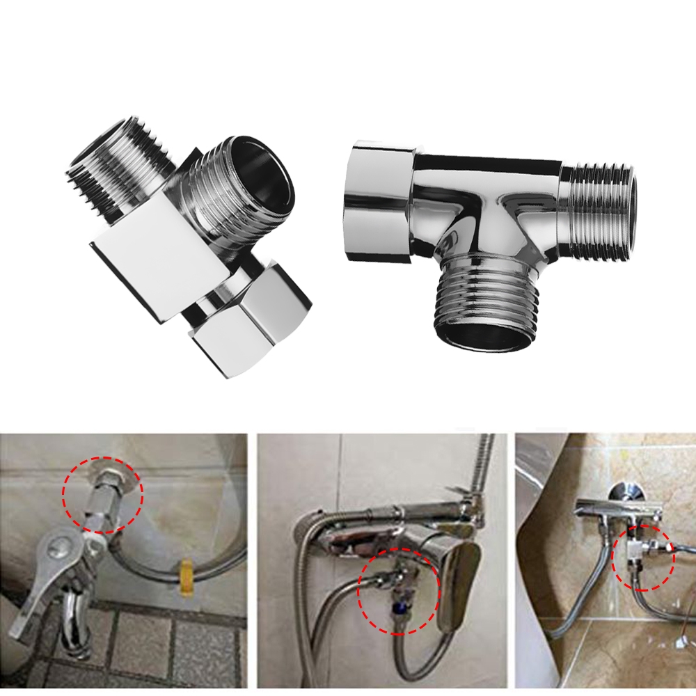 Van Nối Vòi Nước 3 Chiều 1 / 2 "Bằng Đồng Thau