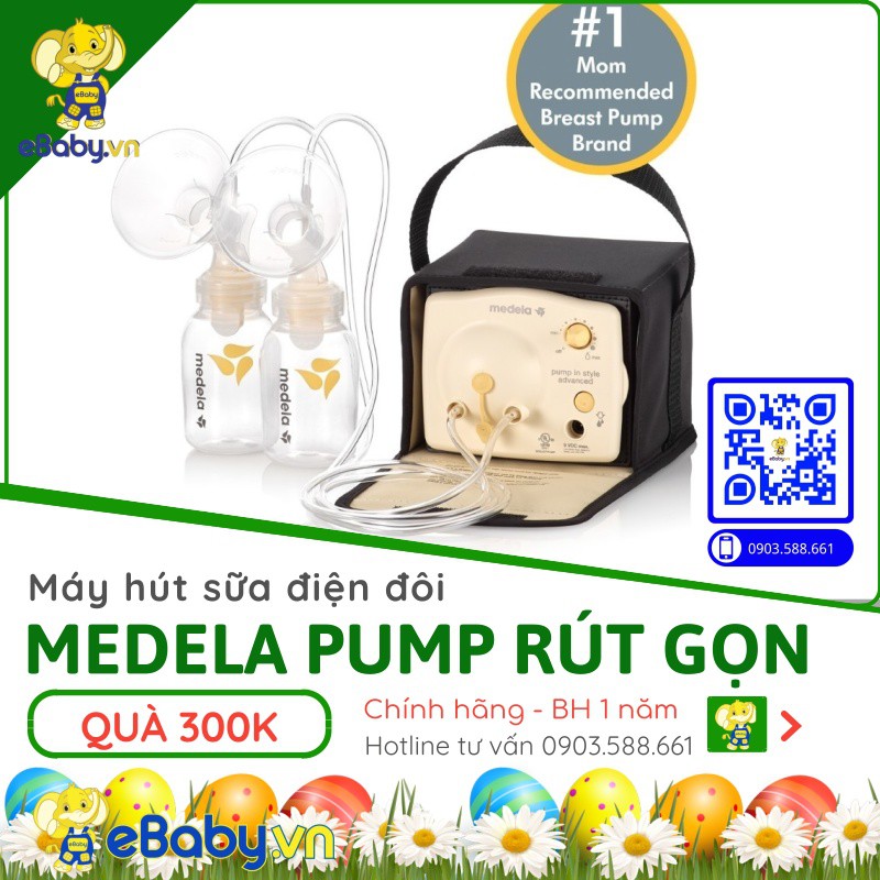 [Có Phòng KT] Máy hút sữa Medela Pump rút gọn tặng máy hâm sữa | Hỗ trợ 1 năm làm vệ sinh với mức giá 0 ĐỒNG