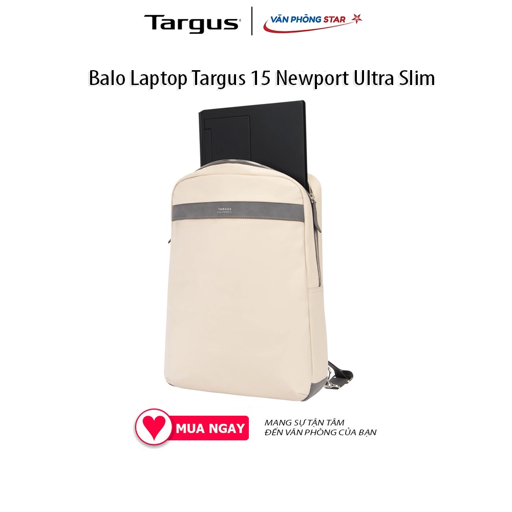 Balo Laptop 15.6 inch TARGUS Newport Ultra Slim Backpack TBB59806GL-70 chính hãng tại Vanphongstar Bảo hành 1 năm