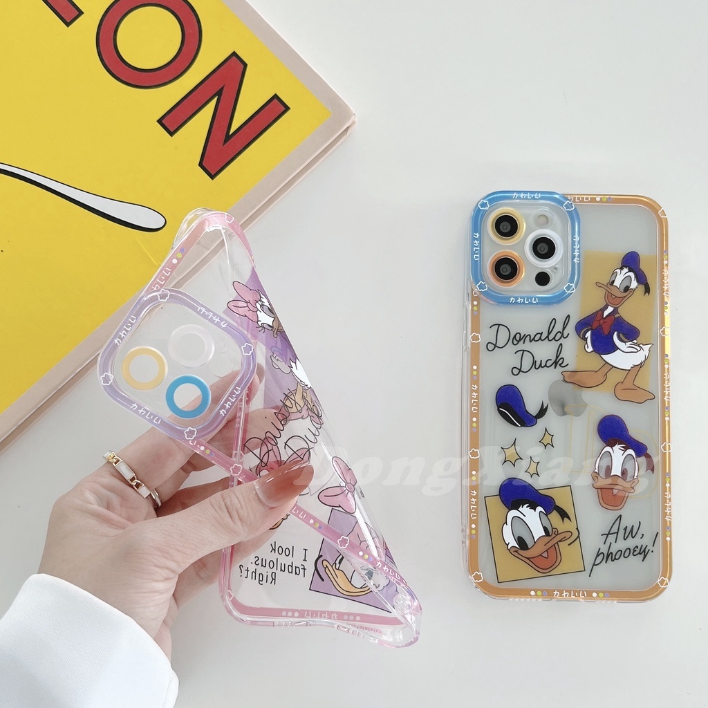Ốp điện thoại tpu silicon mềm trong suốt in hình vịt donald cho xiaomi mi 11t redmi 10 9 9t poco m3 x3 gt note8