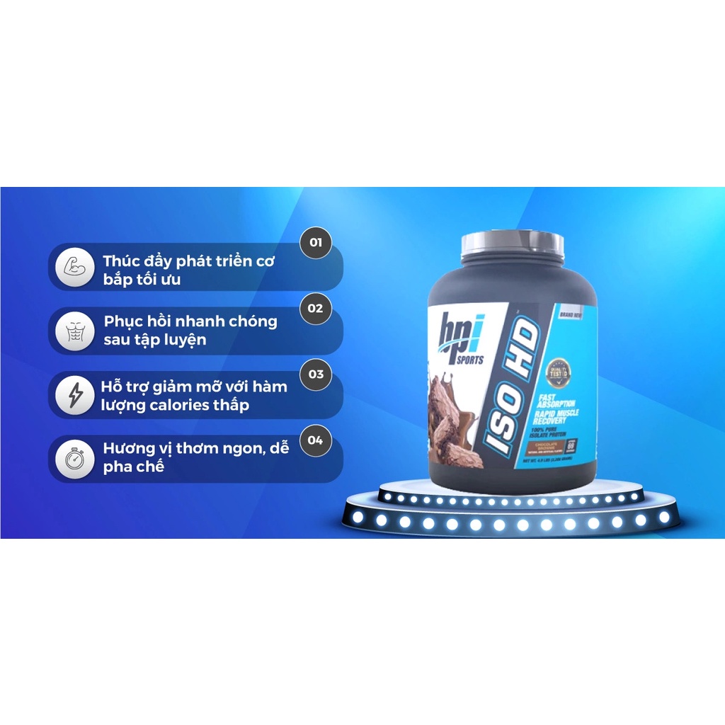 ISO HD Bổ Sung Protein Giúp Tăng Cơ Bpi Sports ISO HD 100% PURE ISOLATE PROTEIN