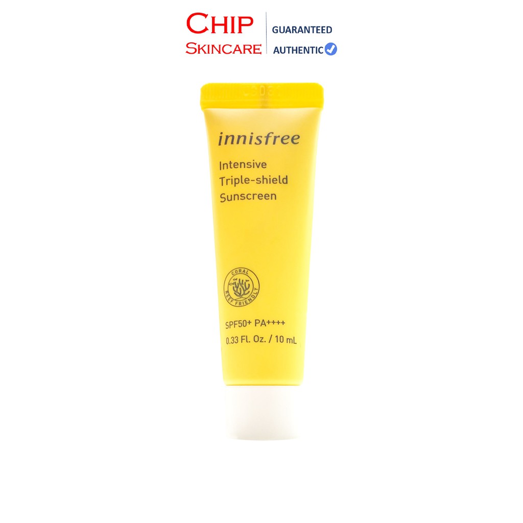 [Mini 10ml] Kem Chống Nắng Chống Trôi, Điều Chỉnh Tông Da Innisfree Intensive Triple Shield Sunscreen SPF50+/PA++++