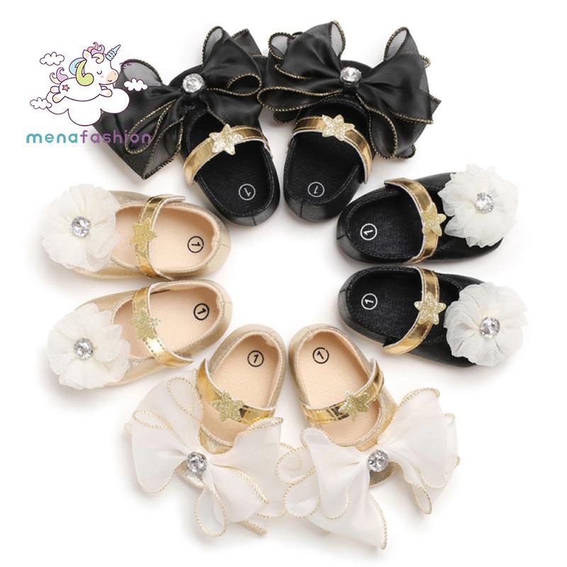 Giày công chúa giả da đế mềm chống trượt cho bé gái