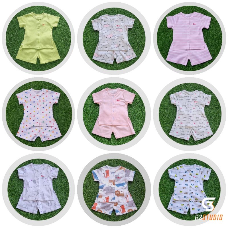 Bunnybaby - Bộ cộc cài nút sơ sinh cao cấp chất đẹp Bunny cho bé 3-10kg