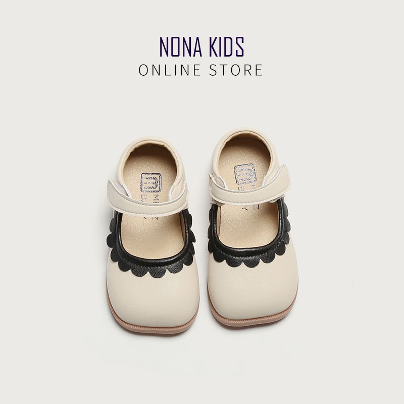 Giày Búp Bê Bé Gái - Giày Công Chúa Da Mềm Phong Cách Hàn Quốc Quai Dán Tiện Lợi