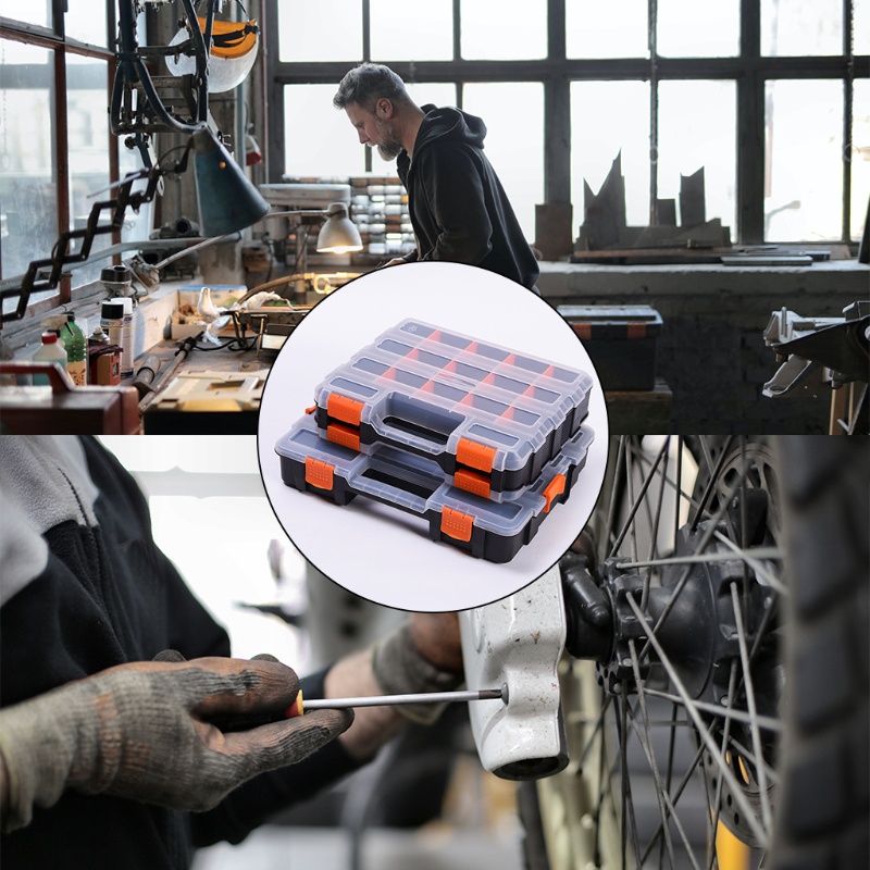 Hộp Đựng Dụng Cụ Nhiều Ngăn Chống Va Đập Tiện Dụng