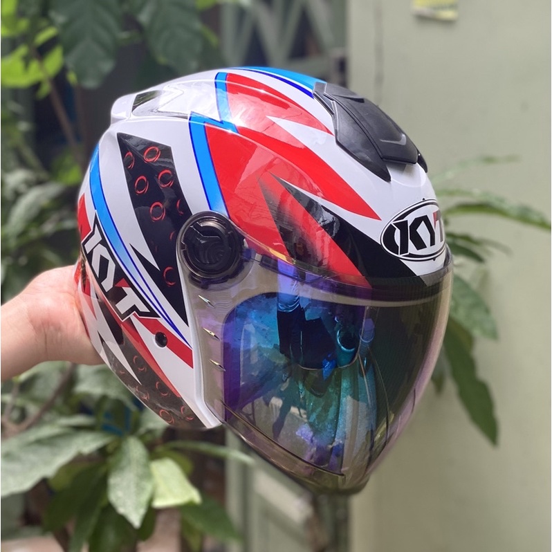 Mũ bảo hiểm 3/4 2 kính M268 (XH03) và 1 kính (XH01) tem DRAGONBOY ROYAL lên tem KYT