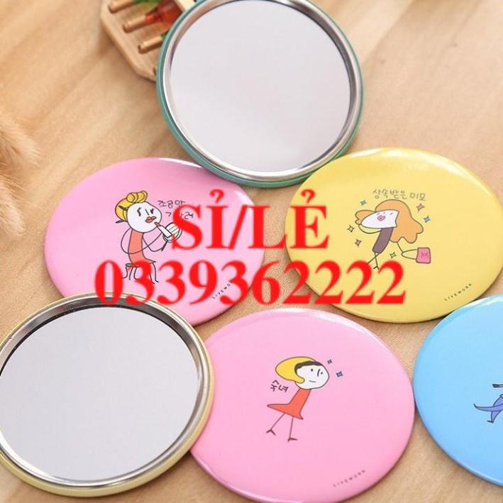 [ COCOLOVE ] Gương tròn mini bỏ túi - Gương trang điểm Hàn Quốc nhỏ xinh đáng yêu (GM01)  HAIANHSHOP