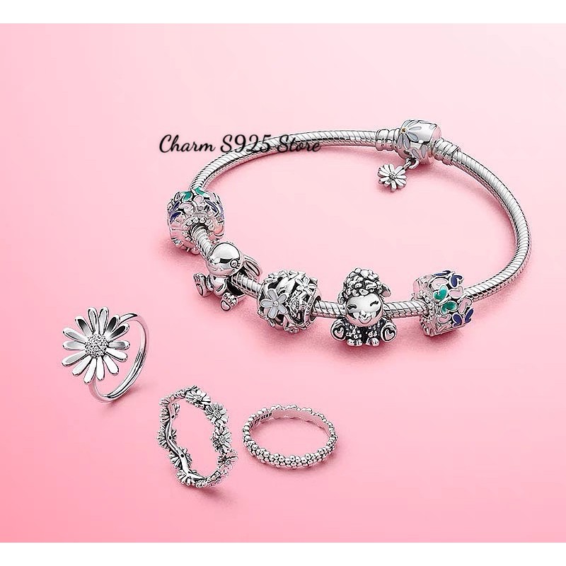 Hạt charm pan Ale cừu con bạc s925 cao cấp