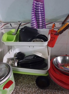 Kệ úp chén đa năng có khay thoát nước